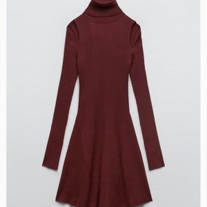 Zara womens cut out skater dress